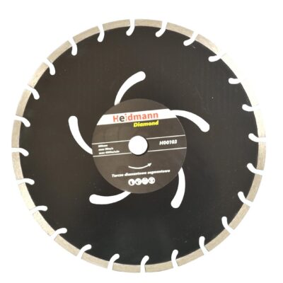 Heidmann szegmenses gyémánttárcsa 350x25.4x10mm fekete