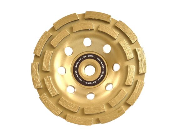 HeidmannPremium gyémántcsiszoló korong, 125mm M14, kétsoros, használható: beton, gránit, kő, tégla