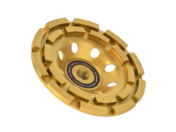 HeidmannPremium gyémántcsiszoló korong, 125mm M14, kétsoros, használható: beton, gránit, kő, tégla - Image 3