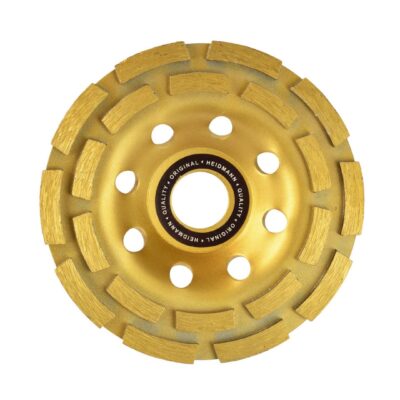 Heidmann Premium gyémántcsiszoló korong, 125x22.2 mm, kétsoros, használható: beton, gránit, kő, tégl