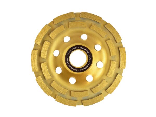 Heidmann Premium gyémántcsiszoló korong, 125x22.2 mm, kétsoros, használható: beton, gránit, kő, tégl