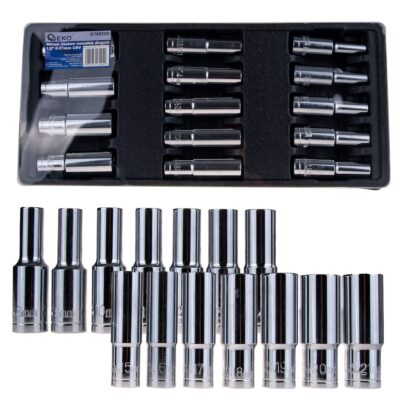 Mély 6-pontos foglalat készlet 1/2 " 14 részes