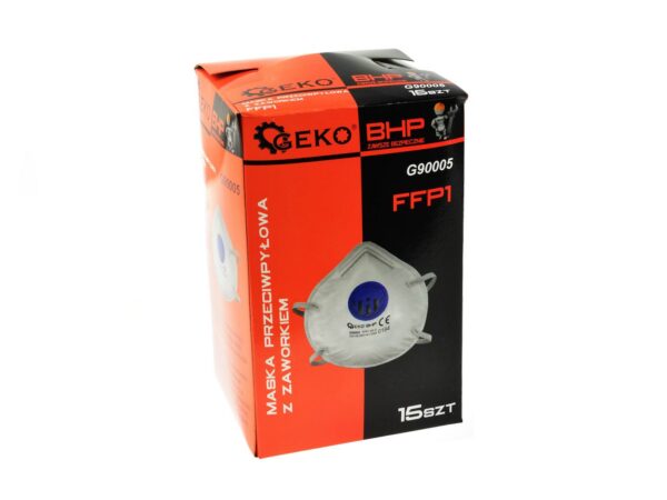 Eldobható porvédőmaszk, szelepes FFP1 - Image 3