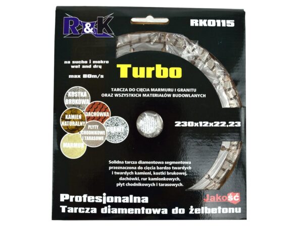 Gyémántkorong Turbo R&K 230mm 22.23 12mm - Image 6