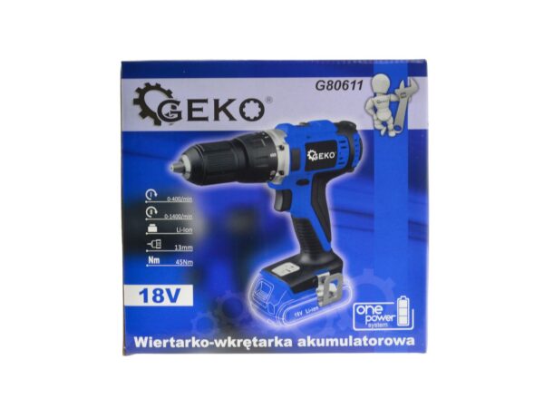 Akkumulátoros fúró 18V Li-ion 45mm-es (Akku és töltő nélkül) - Image 8