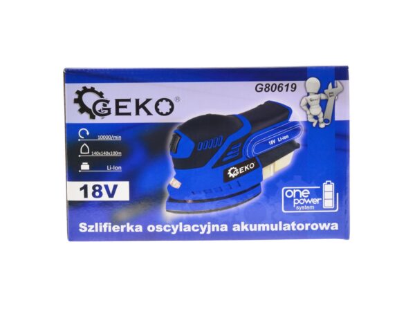 Akkumulátoros rezgőcsiszoló 140x140x100mm 18V Li-ion (Akku és töltő nélkül) - Image 7