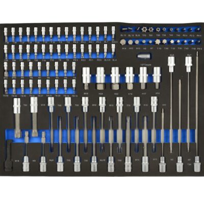 Dugókulcs készlet és Torx bitek 102db-os CRV