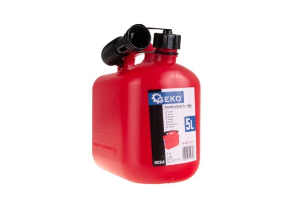 Benzineskanna műanyag + tölcsér 5L - Image 2