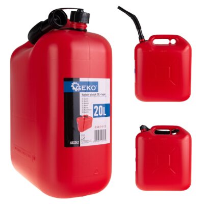 Benzineskanna műanyag + tölcsér 20L