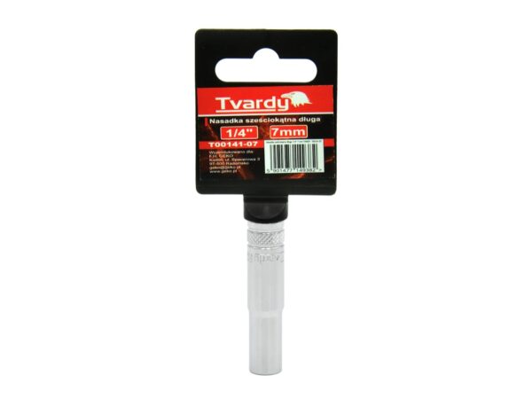 Dugókulcsfej hatszögletű, hosszított 1/4" 7 mm TVARDY - Image 2