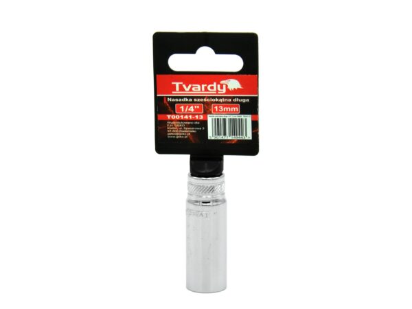 Dugókulcsfej hatszögletű, hosszított 1/4" 13 mm TVARDY - Image 2
