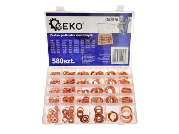 Réz alátét készlet 580 db