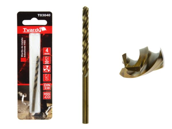 Fúrószár fémhez HSS M35 kobaltos 4mm