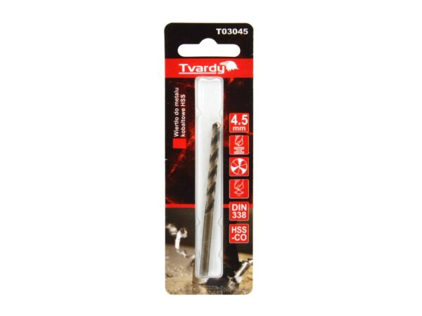 Fúrószár fémhez HSS M35 kobaltos 4.5mm - Image 4