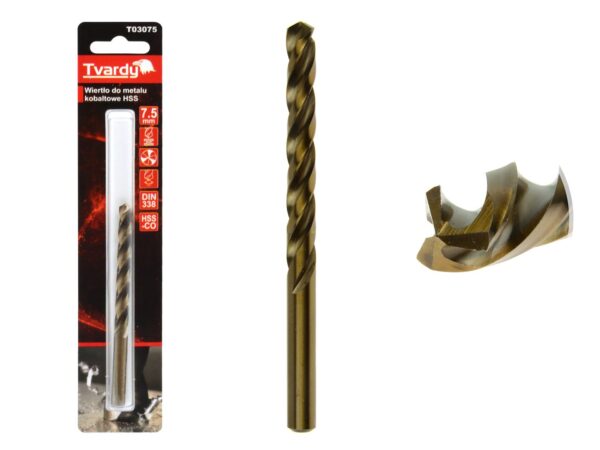 Fúrószár fémhez HSS M35 kobaltos 7.5mm