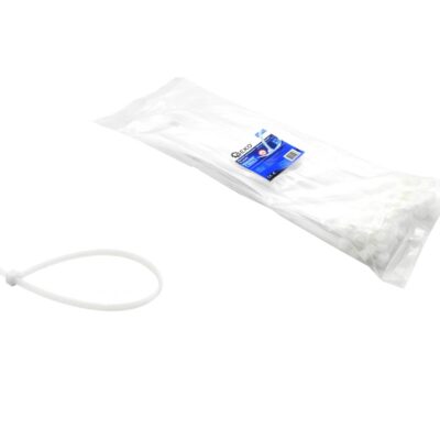 120x3.6 mm-es nylon kábelek, fehér színű, UV-szűrővel (100db)
