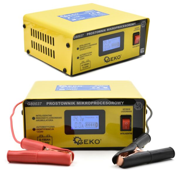 Akkumulátortöltő mikroprocesszoros LCD kijelzővel 12/24V - Image 5