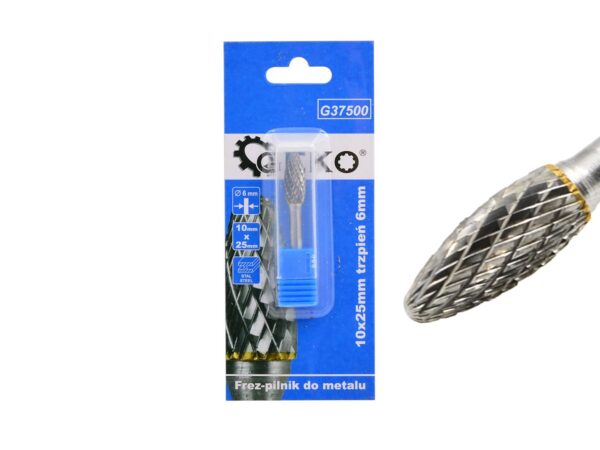 Csiszolófej fémhez 10x25mm 6mm-es szárral (200)