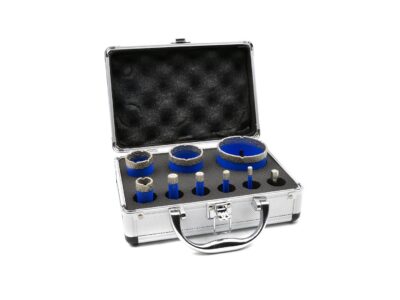 Gyémánt lyukfúró készlet sarokcsiszolóra 6, 8, 10, 12, 20, 35, 45, 68 mm, adapter hex/M14