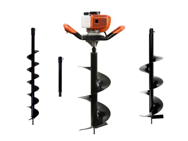 Benzinmotoros földfúró (10cm,20cm,30cm) + adapter 50cm
