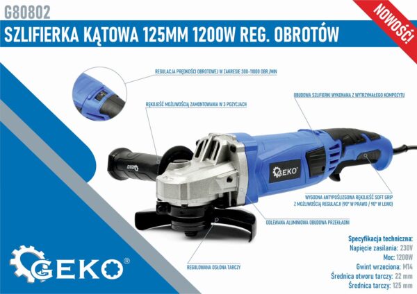 Sarokcsiszoló 125mm 1200W - Image 10