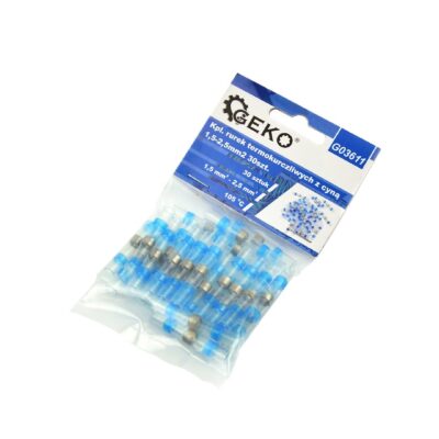 Csőcsatlakozók, hőre zsugorodó hüvelyek bádoggal, 1,5-2,5mm2 30 db.
