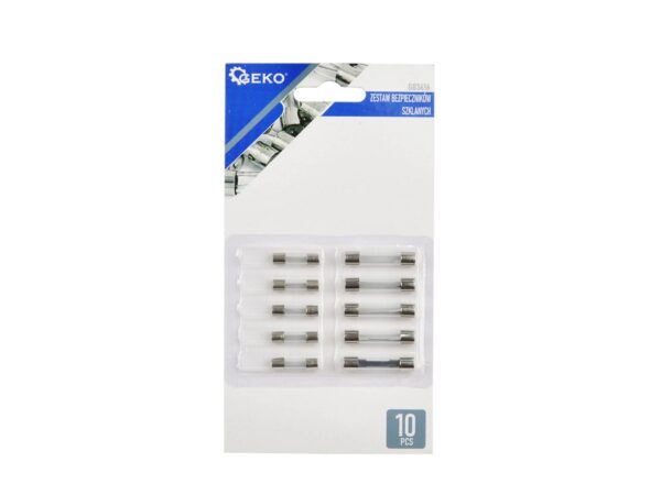 Üvegbiztosíték készlet 10 db.