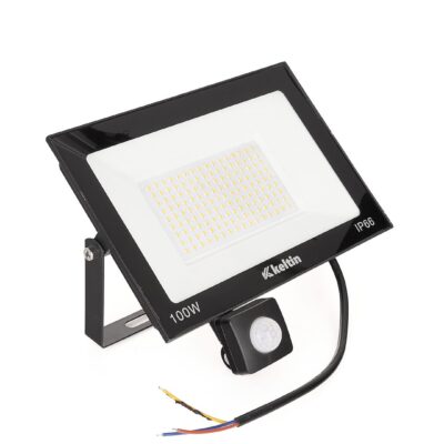 100 W-os LED-es reflektor mozgásérzékelővel semleges fehér 4500K