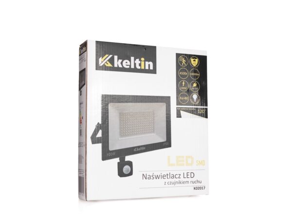 100 W-os LED-es reflektor mozgásérzékelővel semleges fehér 4500K - Image 7