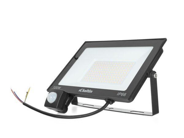 100 W-os LED-es reflektor mozgásérzékelővel meleg fehér szín 2700K - Image 3