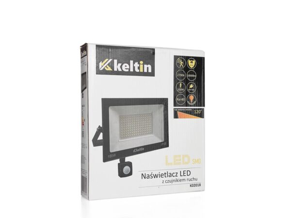 100 W-os LED-es reflektor mozgásérzékelővel meleg fehér szín 2700K - Image 7