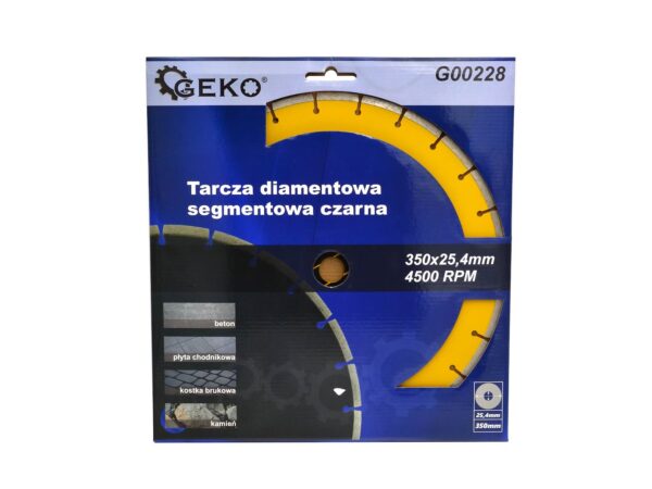 Gyémánt vágótárcsa szegmentált L-TECH fekete 350x25.4 - Image 2