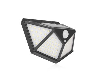 Napelemes lámpa alkonyat- és mozgásérzékelővel 50W (100LED reflektor)