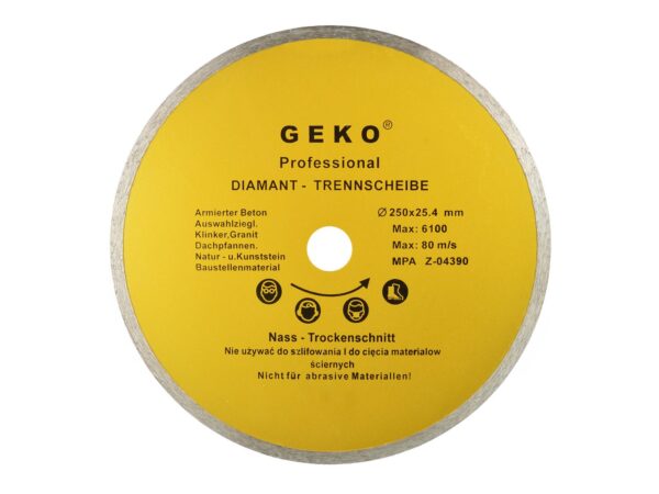 Gyémánt vágótárcsa folytonos, PROFI 250x25.4mm