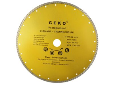 GEKO Turbo gyémánttárcsa 350x8x32mm építőanyag vágásához