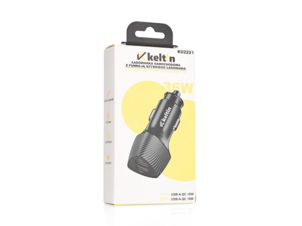 Autós töltő QC3.0 36W 7.2A gyorstöltő funkcióval - Image 4