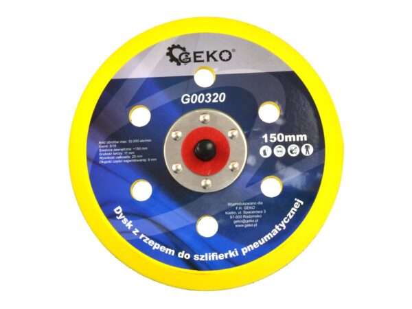 6 lyukas tépőzáras csiszolópad, csiszolótárcsa 150 mm