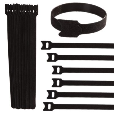 Tépőzáras kábelkötegelő - kábelrendező 210mm x 12mm - 10 db-os készlet (1000)