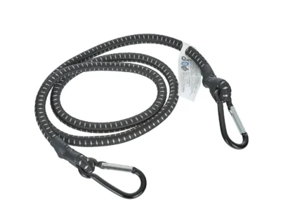 Szállítógumi a csomagok rögzítéséhez + karabiner 10mm x 120cm (80)