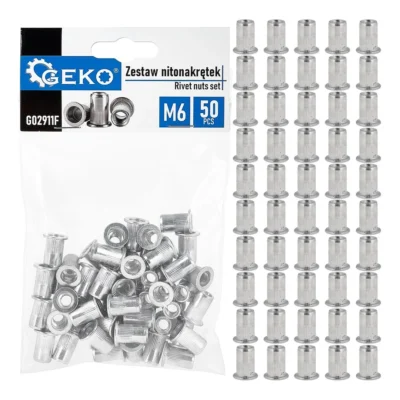 Alumínium szegecsanyák készlete M6 1,0-3,0 50db (100)