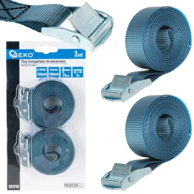 Rögzítő öv önzáró csattal 25mmx3m 250kg 2db. (20/100)