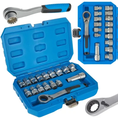 Csavarkulcskészlet 10-24mm 17el racsnival. CrV (10)