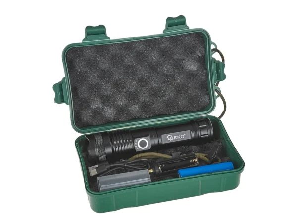 LED taktikai zseblámpa XHP50 15W 1800mAh 1500lm IPX8 (30) - Image 3