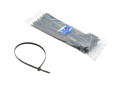 Nylon kábelkötegelő fekete 430x7.6mm UV 50db.(35)