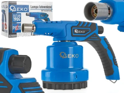 Forrasztólámpa 360 fokos piezoval 190g-os fém PROFI patronokhoz (12)