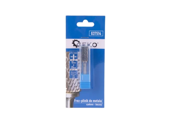 Volframkarbid fémreszelő 12x25mm szár 6mm (homlok és oldal) (200) - Image 2