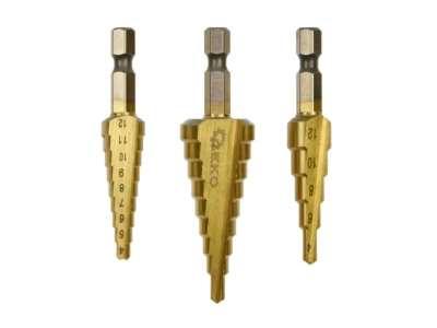 1/4"-os hatlapú kúpos fúrószár készlet 3 db. (3-12,4-12,4-12,4-20mm) (100)