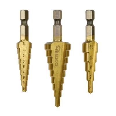 1/4"-os hatlapú kúpos fúrószár készlet 3 db. (3-12,4-12,4-12,4-20mm) (100)