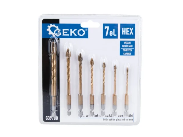 Üveg és kerámia fúrószerszámkészlet 7el. HEX (10/40) - Image 2