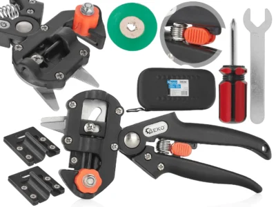 Oltóolló - oltványvágó olló szőlőhöz, fákhoz és bokrokhoz - nagy készlet + tok (20)